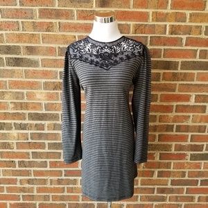 LOFT Grey & Black Dress